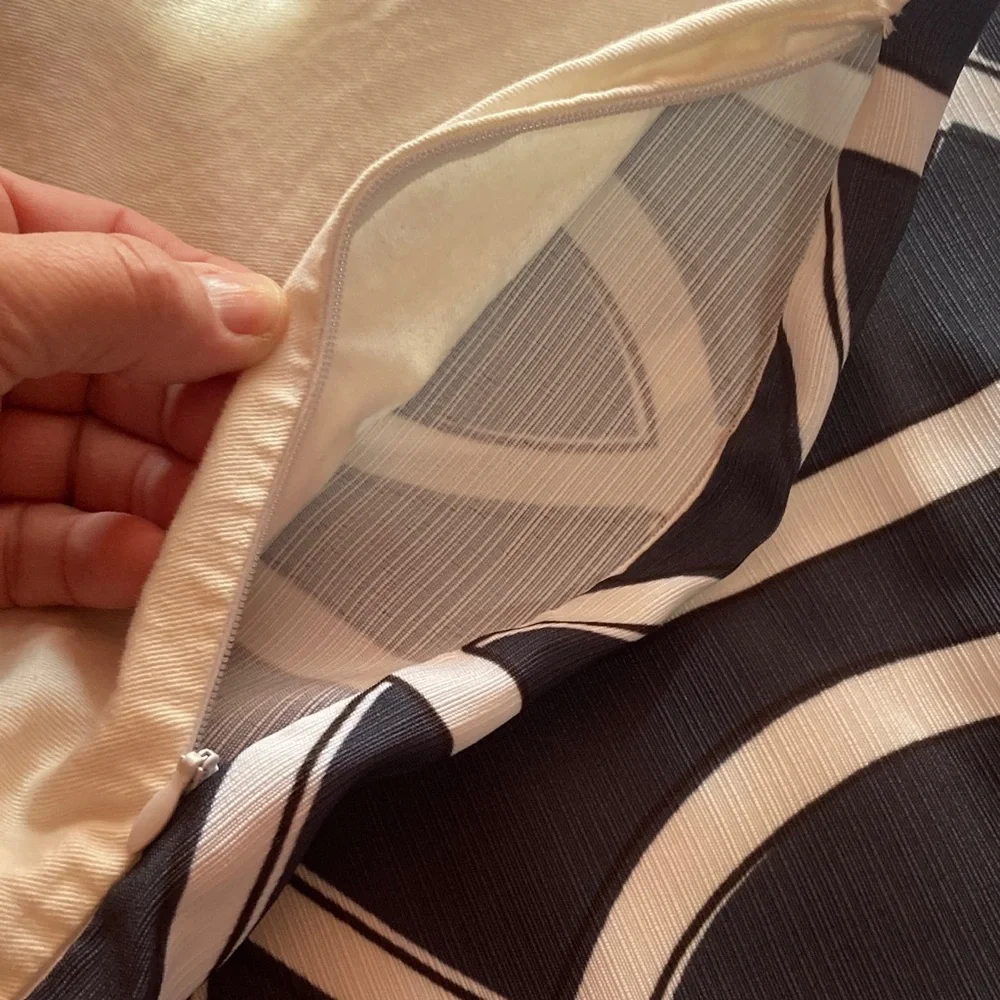 Modern Black and White Pillow Cover pair